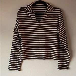 SM | long sleeve stripe with collar